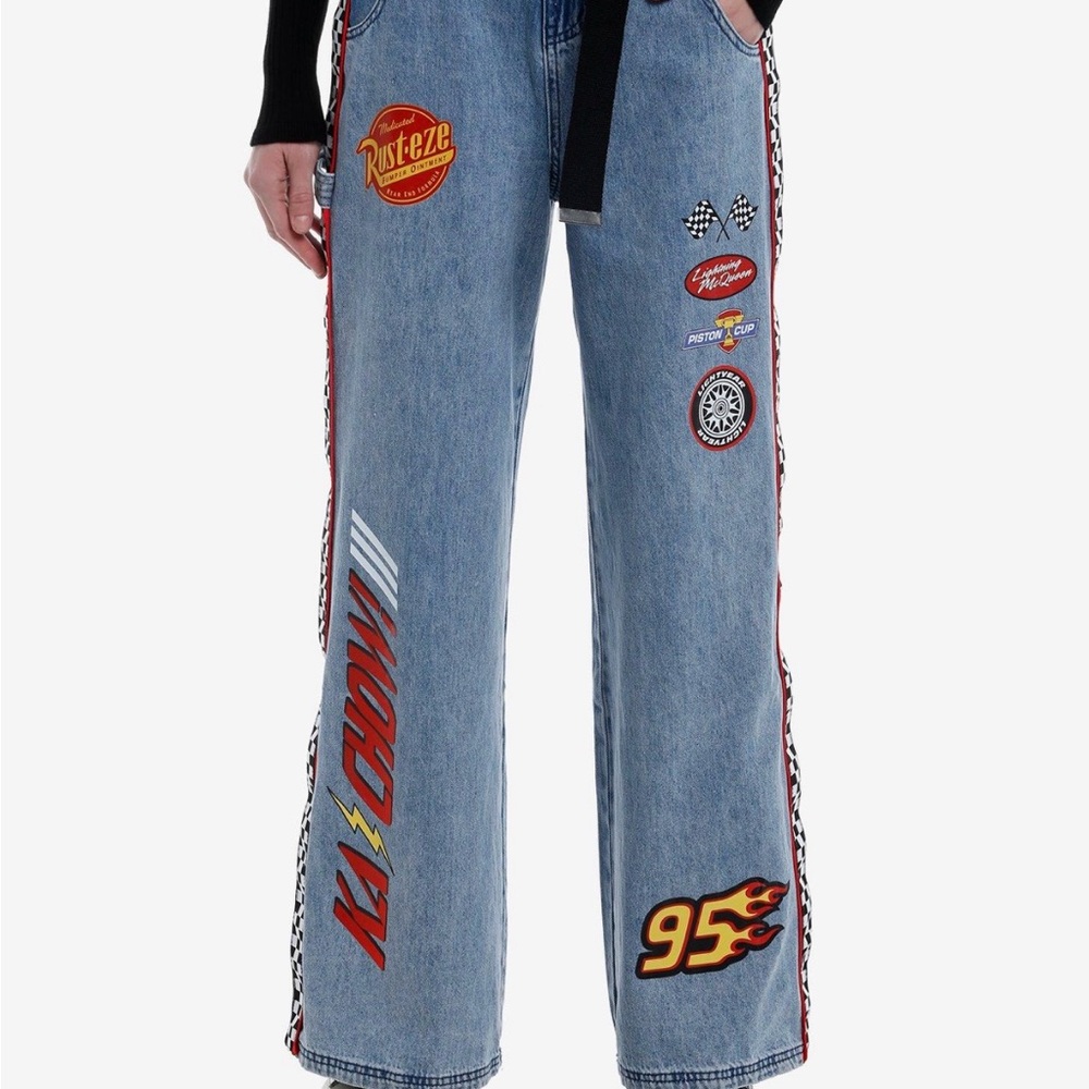 Disney Women's Blue Jeans lighting McQueen